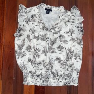 Rachel by Rachel ray floral blouse top size large
